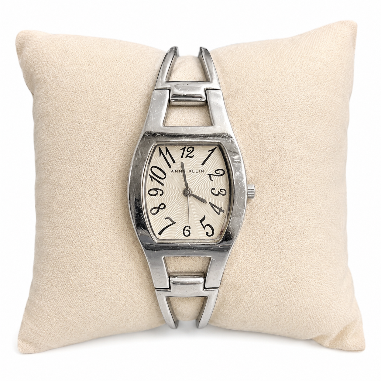Anne Klein Silver-Tone Bangle Watch