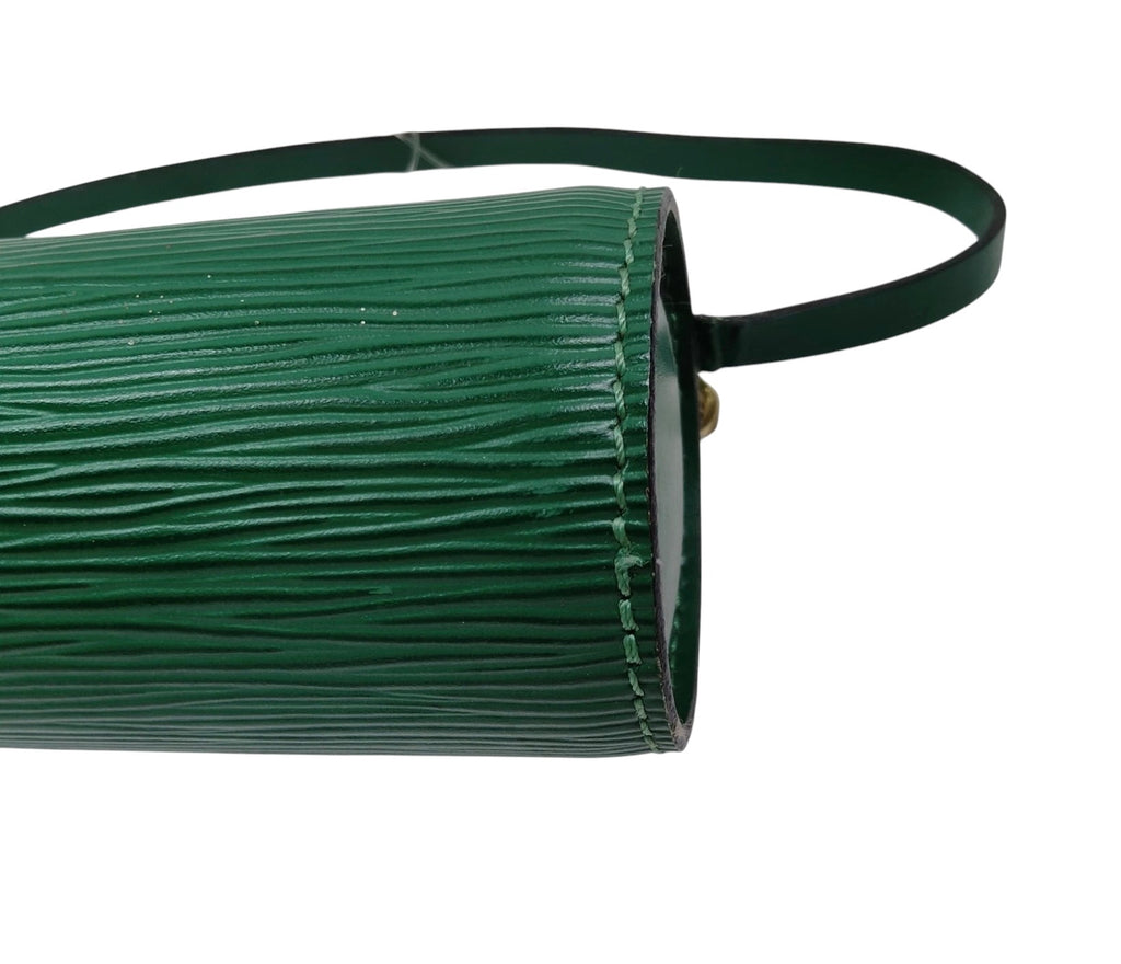 Vintage Louis Vuitton Borneo Green Epi Leather Soufflot Papillon Mini Pouch