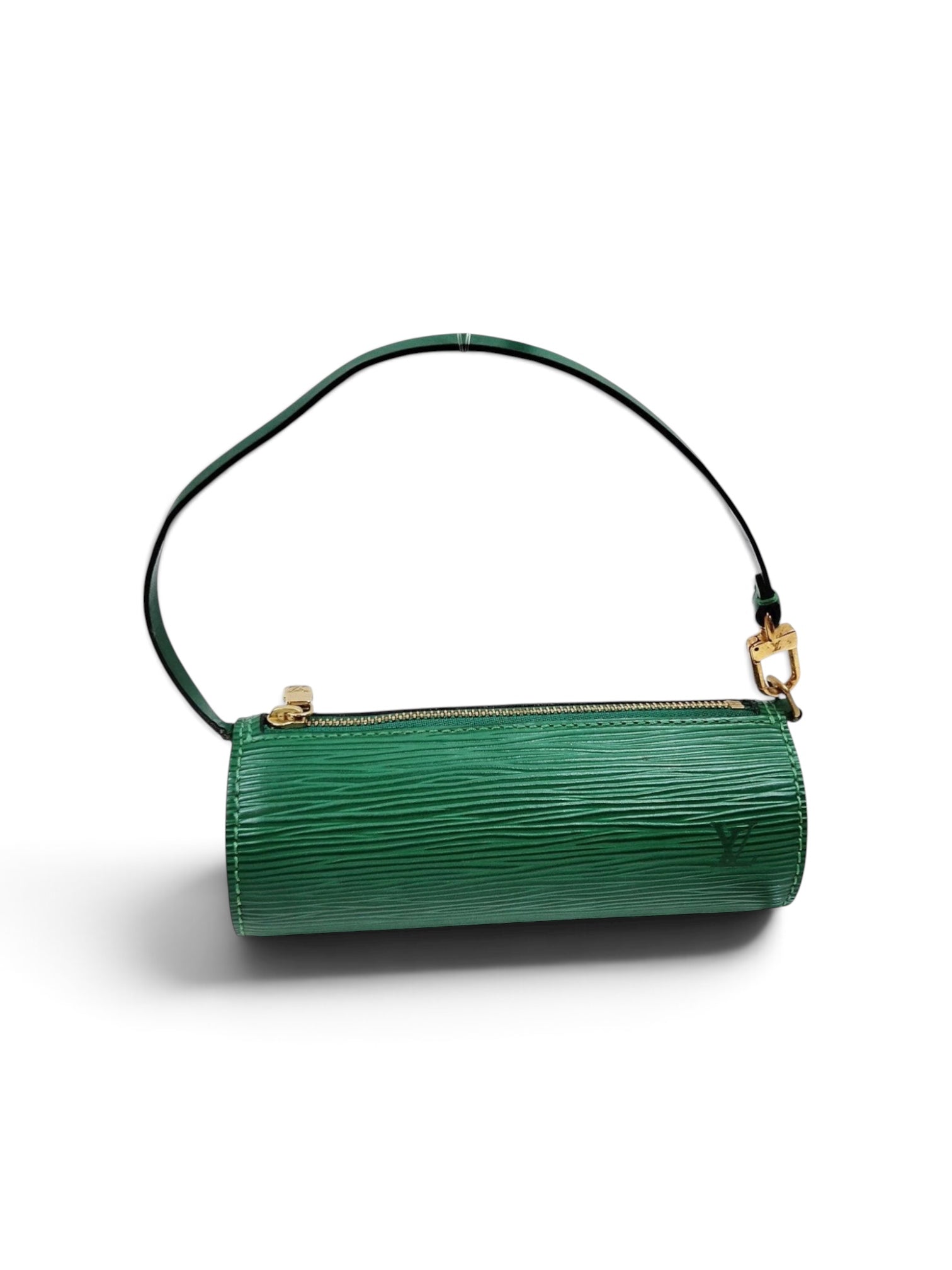 Vintage Louis Vuitton Borneo Green Epi Leather Soufflot Papillon Mini Pouch