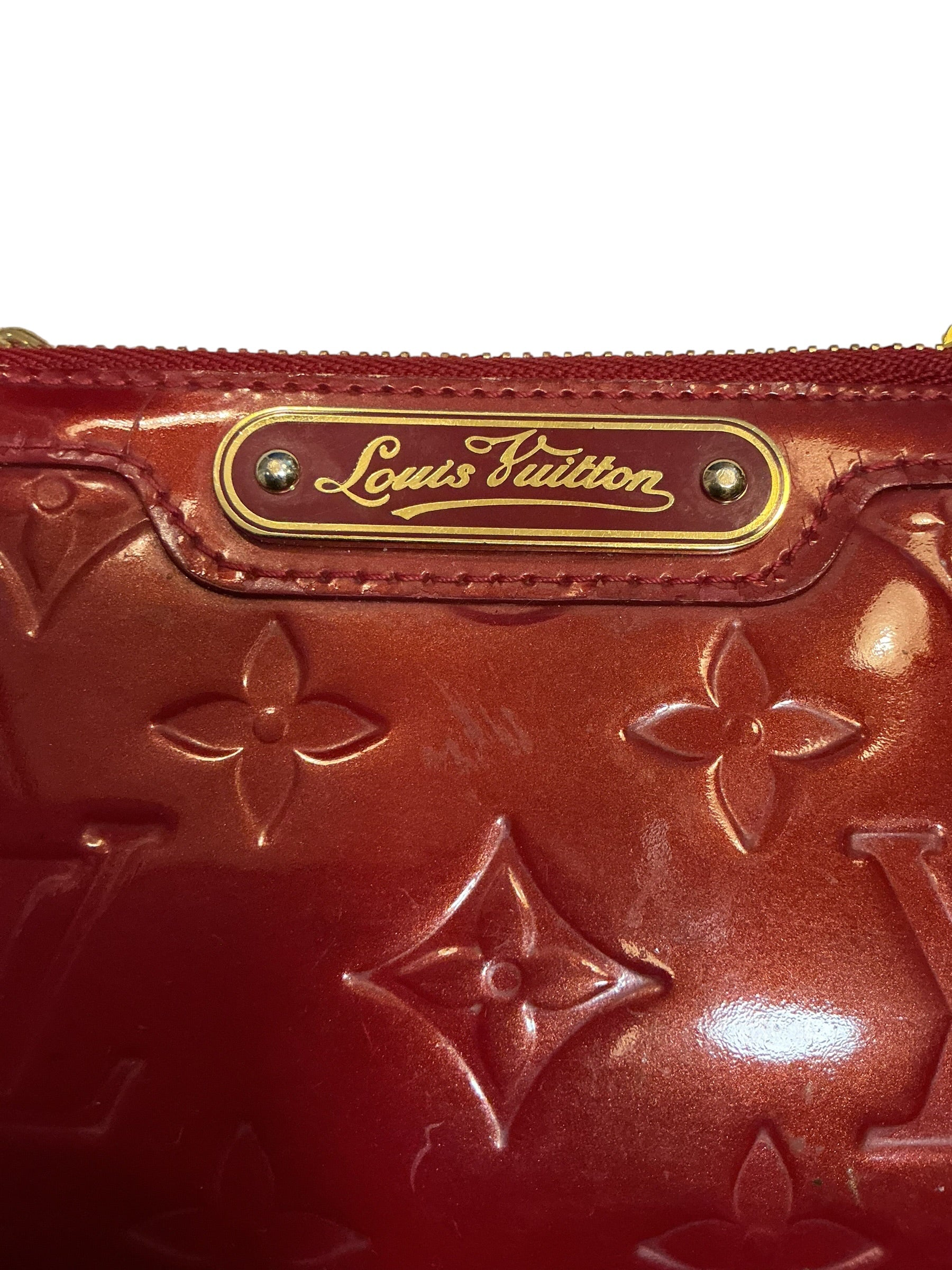 Louis Vuitton Cherry Red Vernis Pochette Clés Red Patent Leather Key Chain Coin Purse