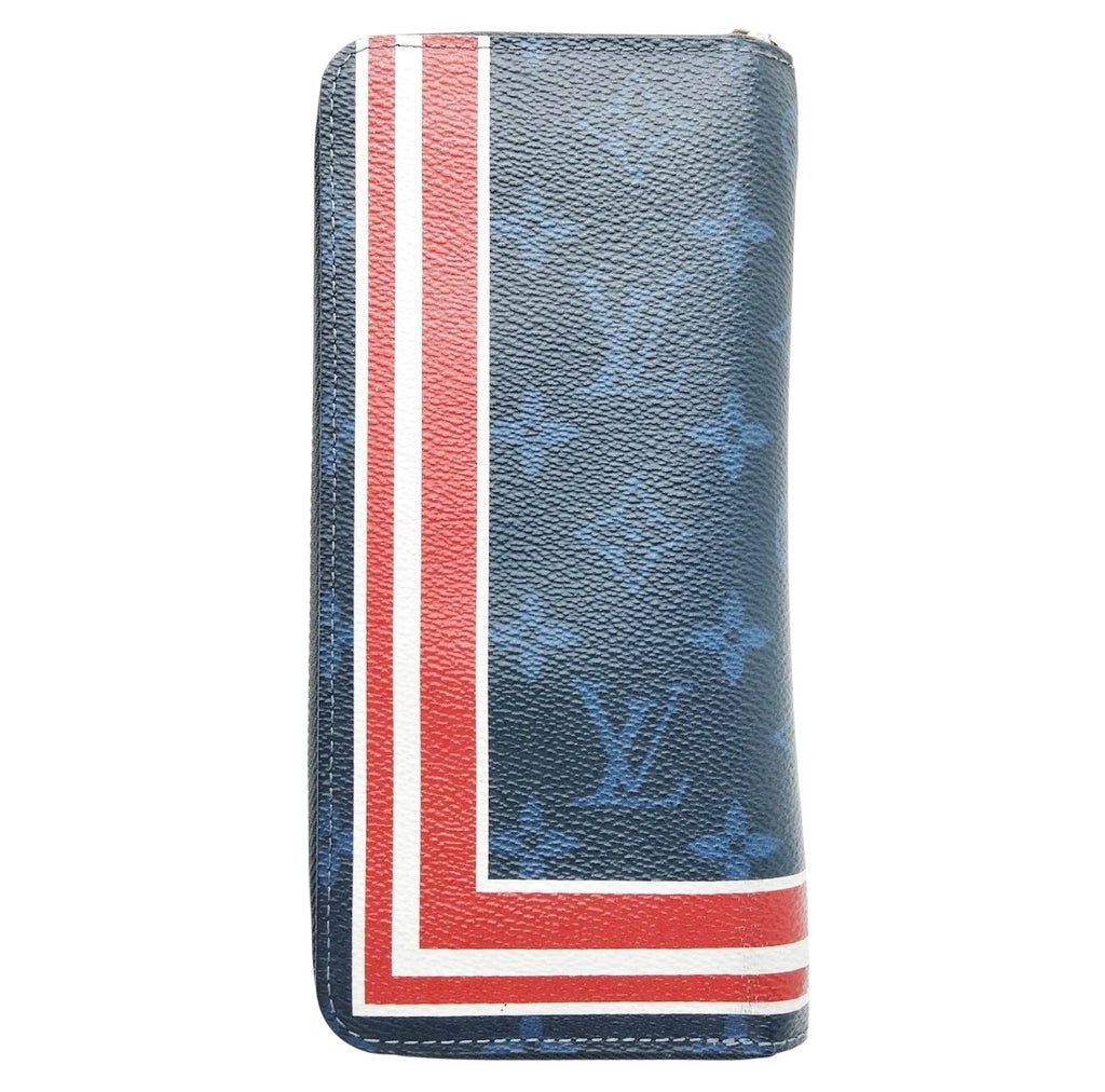 Louis Vuitton Monogram Pacific Zippy Wallet (Blue/Red Racing Stripe)