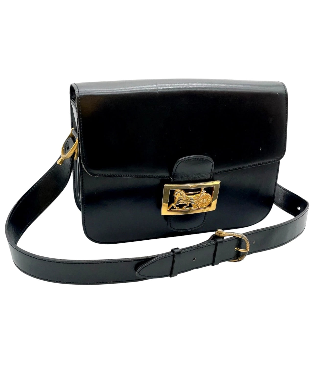 Vintage Celine Carriage Box Shoulder Bag