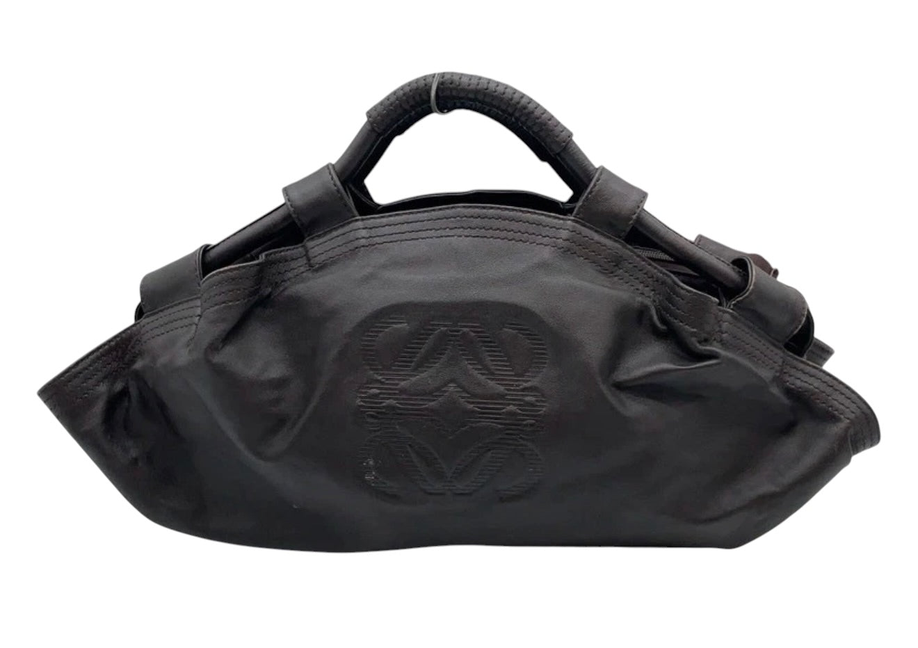 Vintage Loewe Black Leather Handbag