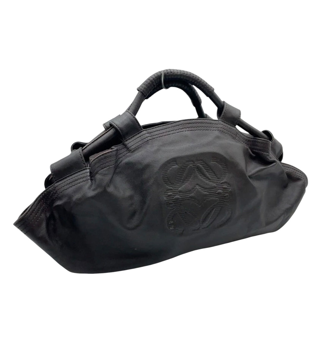 Vintage Loewe Black Leather Handbag