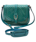 Gucci Microguccissima Patent Leather Crossbody Saddle Bag – Teal