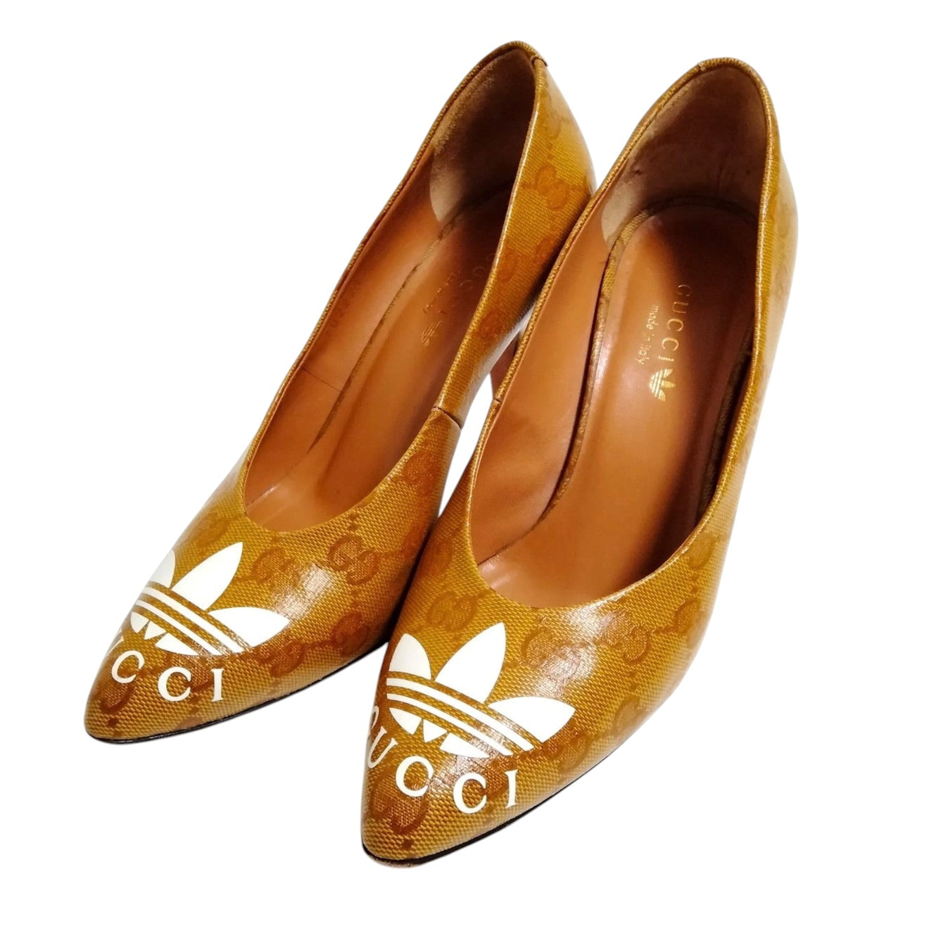 Gucci x Adidas GG Monogram Pumps – Camel