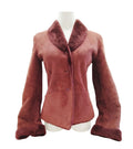 Vintage Shearling Sheepskin Jacket – Burgundy