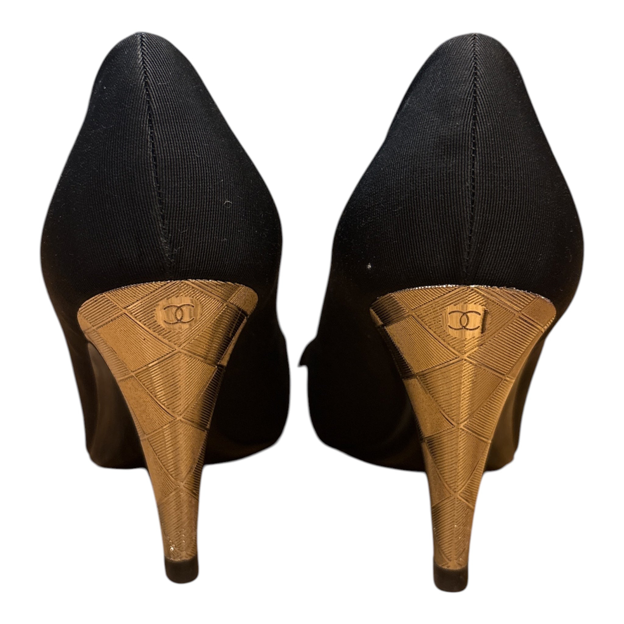 Chanel Camellia Peep Toe Pumps Size EU 37
