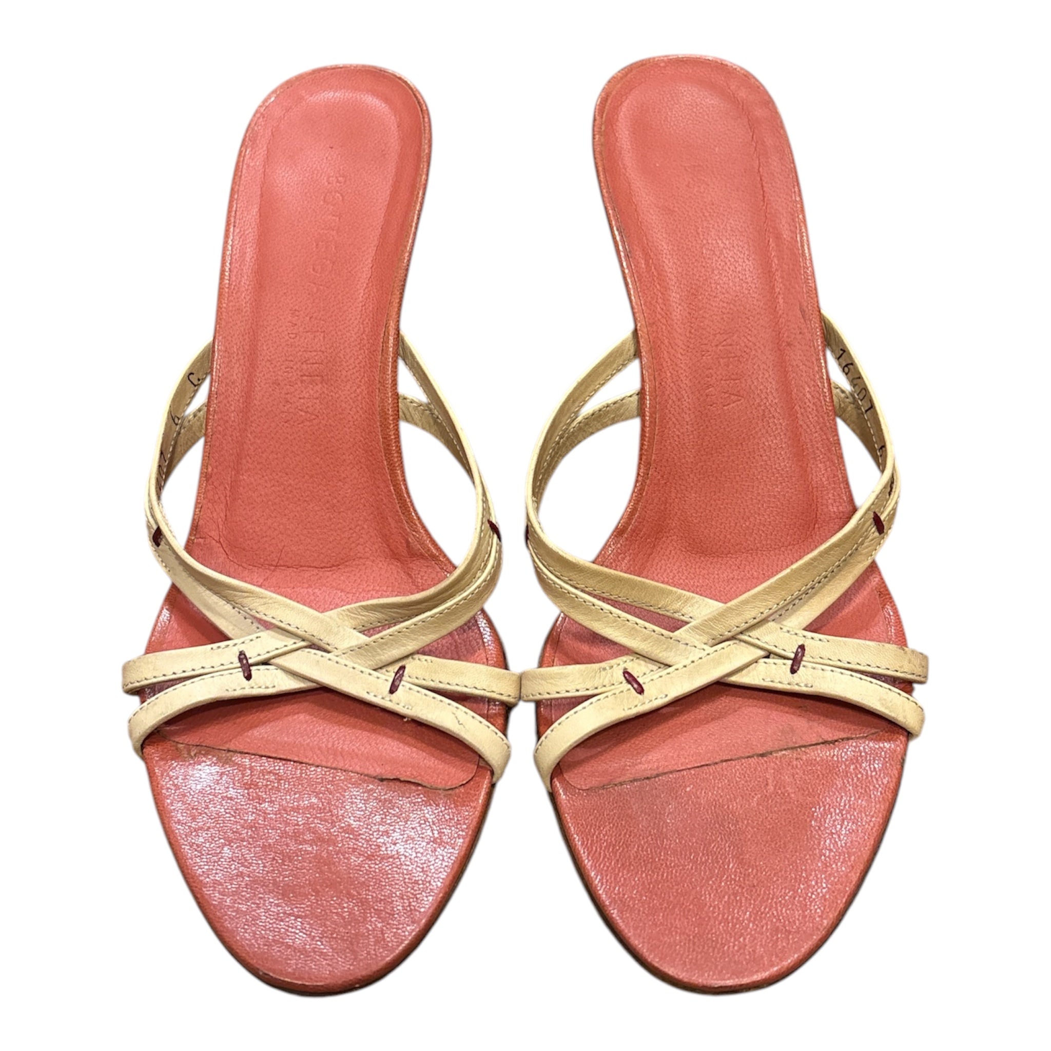 Bottega Veneta Leather Wedge Slide Sandals Size