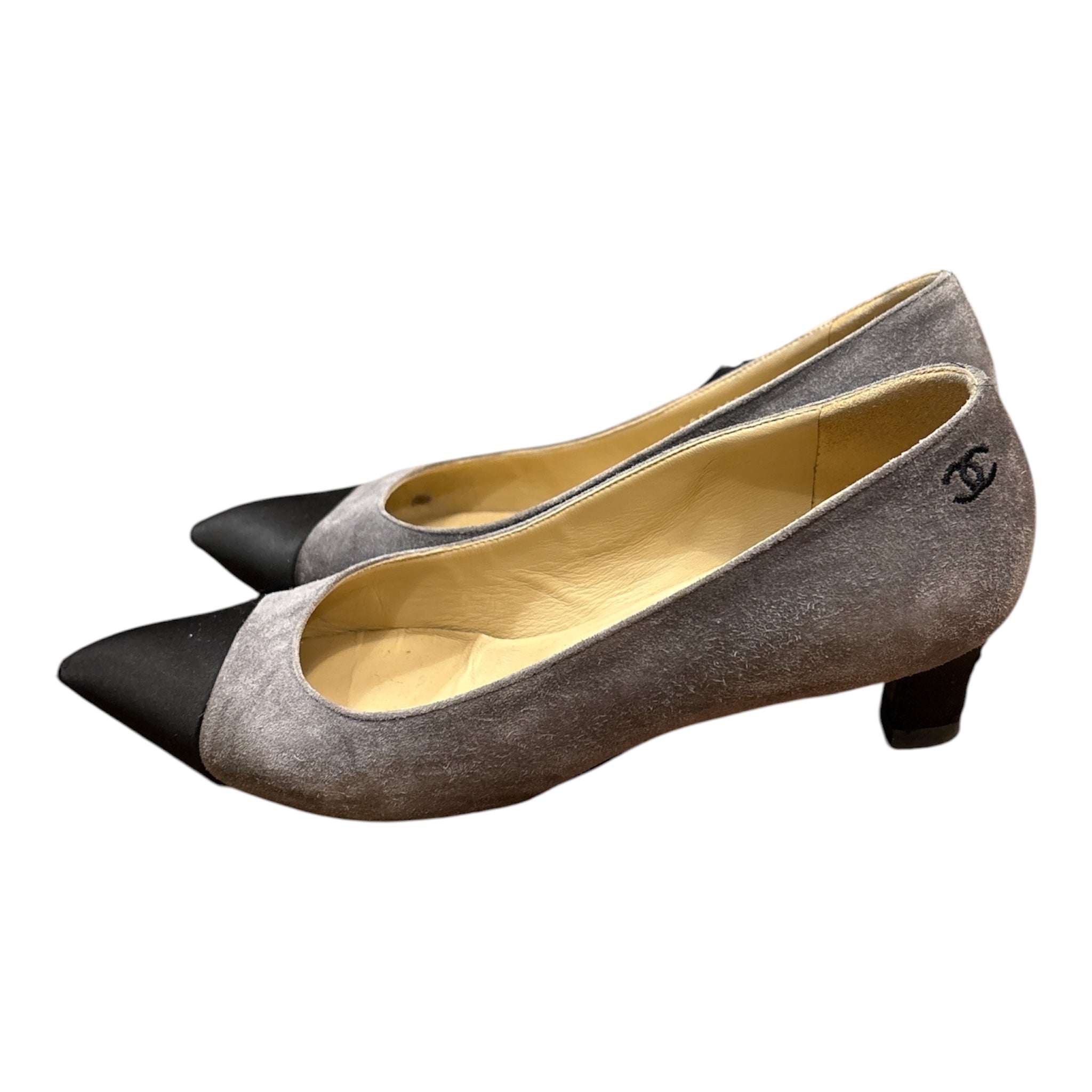 Chanel Gabrielle Chanel 1883 Cap-Toe Suede Pumps