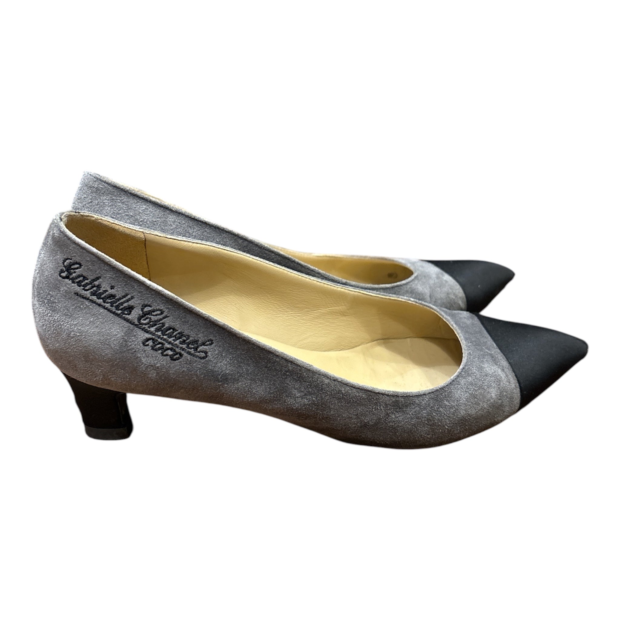 Chanel Gabrielle Chanel 1883 Cap-Toe Suede Pumps