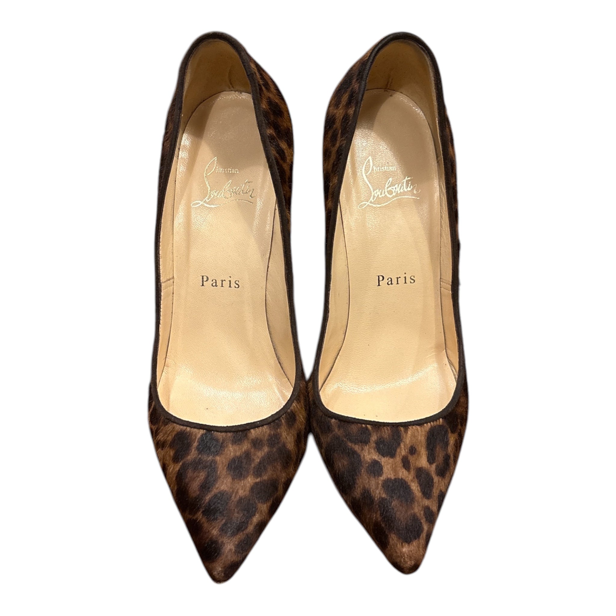 Christian Louboutin Pigalle Leopard Calf Hair Pumps