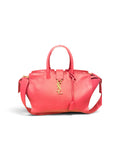 BK Saint Laurent Red Leather Medium Cabas Monogram Tote Bag with Gold hardware
