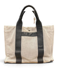 BK Hermes Fourre- Tout All Leather Trim Canvas Tote