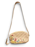 BK Christian Dior Vintage Trotter Floral Embroidered Camera Bag