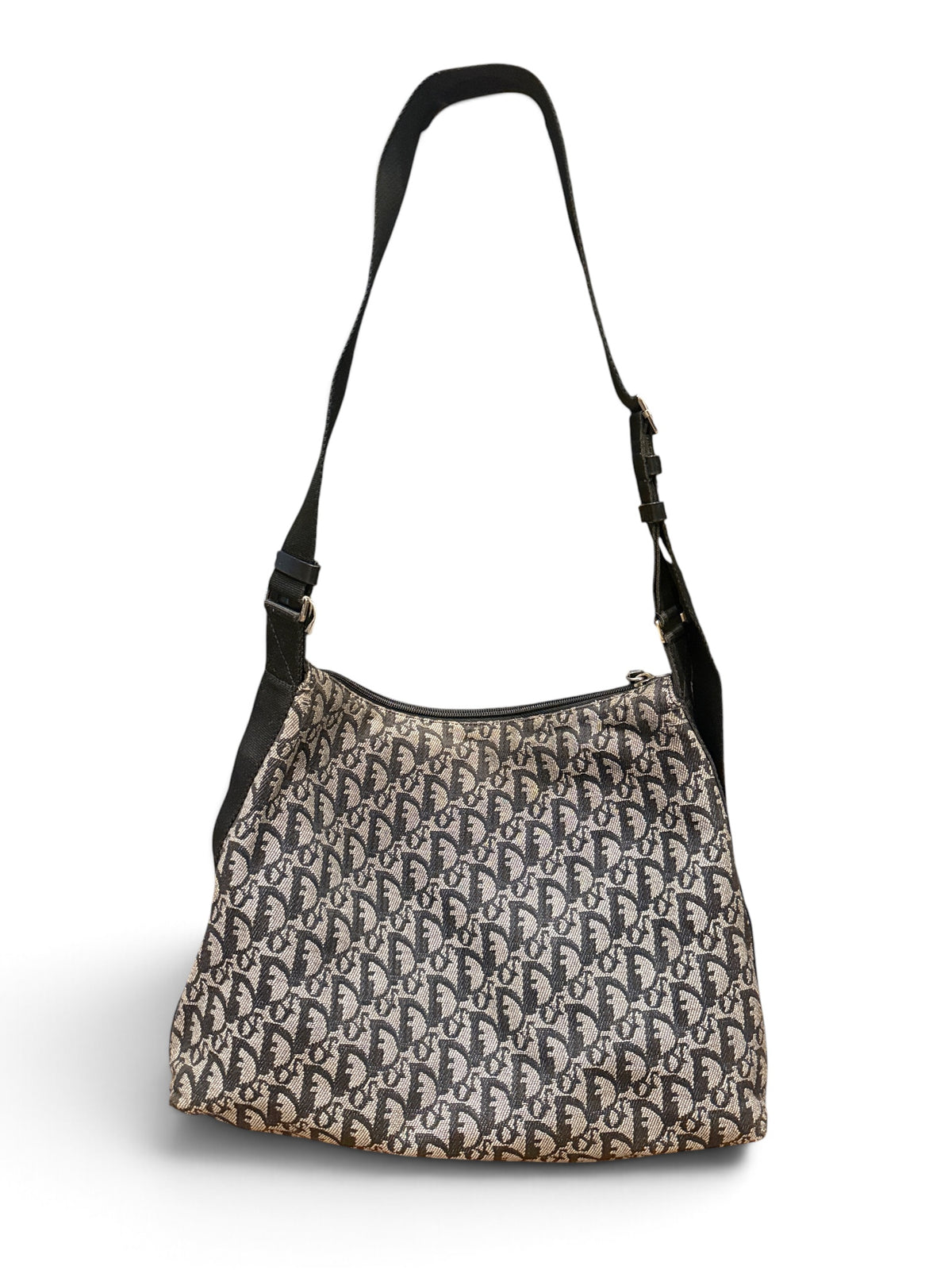 BK Christian Dior Vintage Trotter Oblique Canvas Shoulder Bag