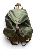 BK Prada Vintage Tessuto Nylon & Leather Pocket Backpack Olive Green