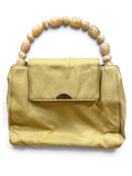 Christian Dior Vintage Satin Malice Lucite Beaded Handle Handbag