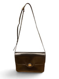 Gucci Vintage Double G Oval medallion Flap Clutch Bag