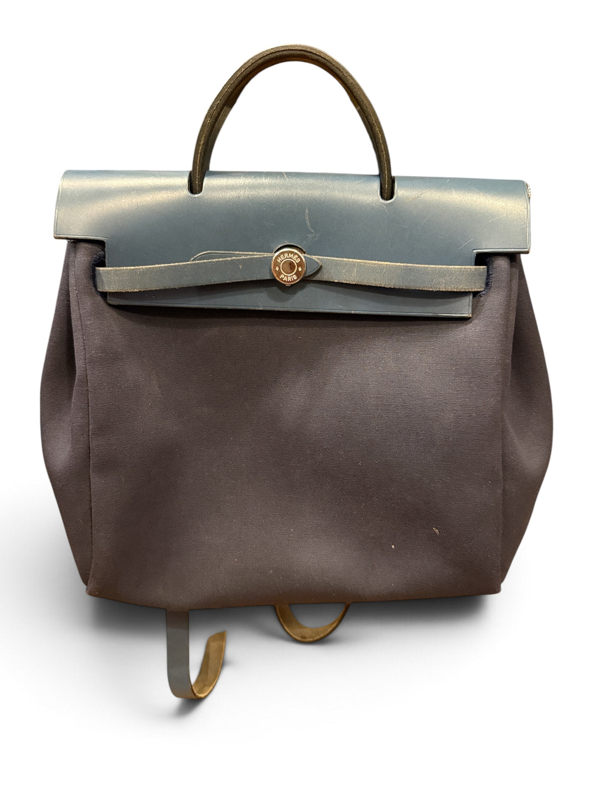 Hermes Vintage Herbag A Dos Backpack Navy Blue