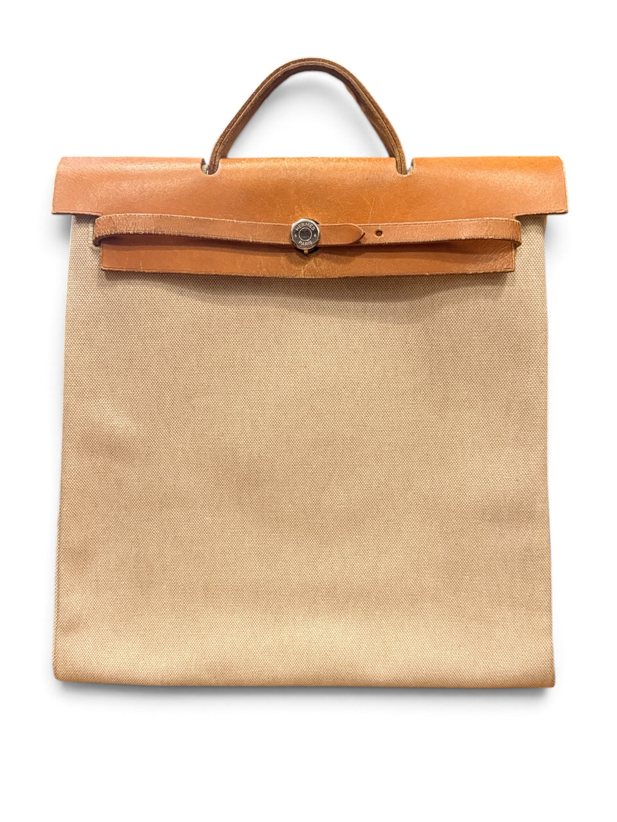 Vintage Herbag Tote Beige Canvas