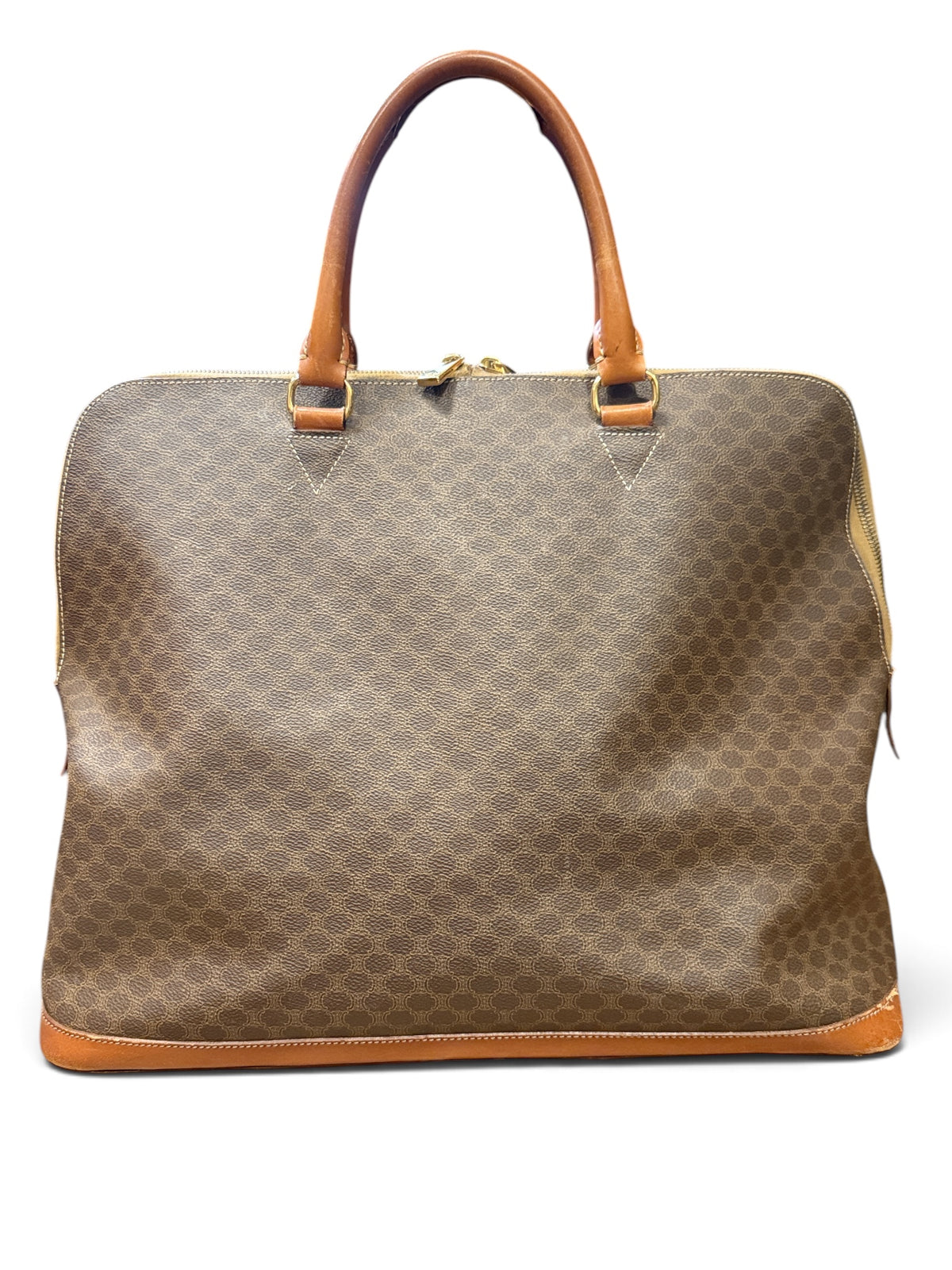 Celine Vintage Macadam Canvas Travel Tote Bag
