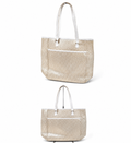 Vintage Christian Dior Trotter Canvas Tote Bag – Gold & White