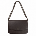 Chanel Classic Caviar Leather Wallet On Chain Deep Aubergine